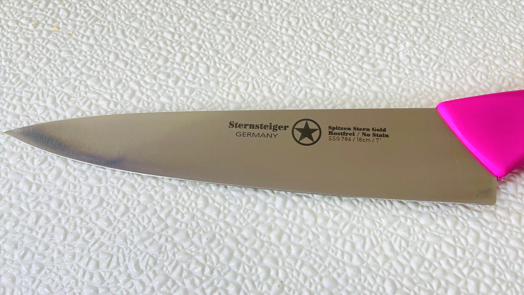 Ergo Chef's Knife in Pink handle-1