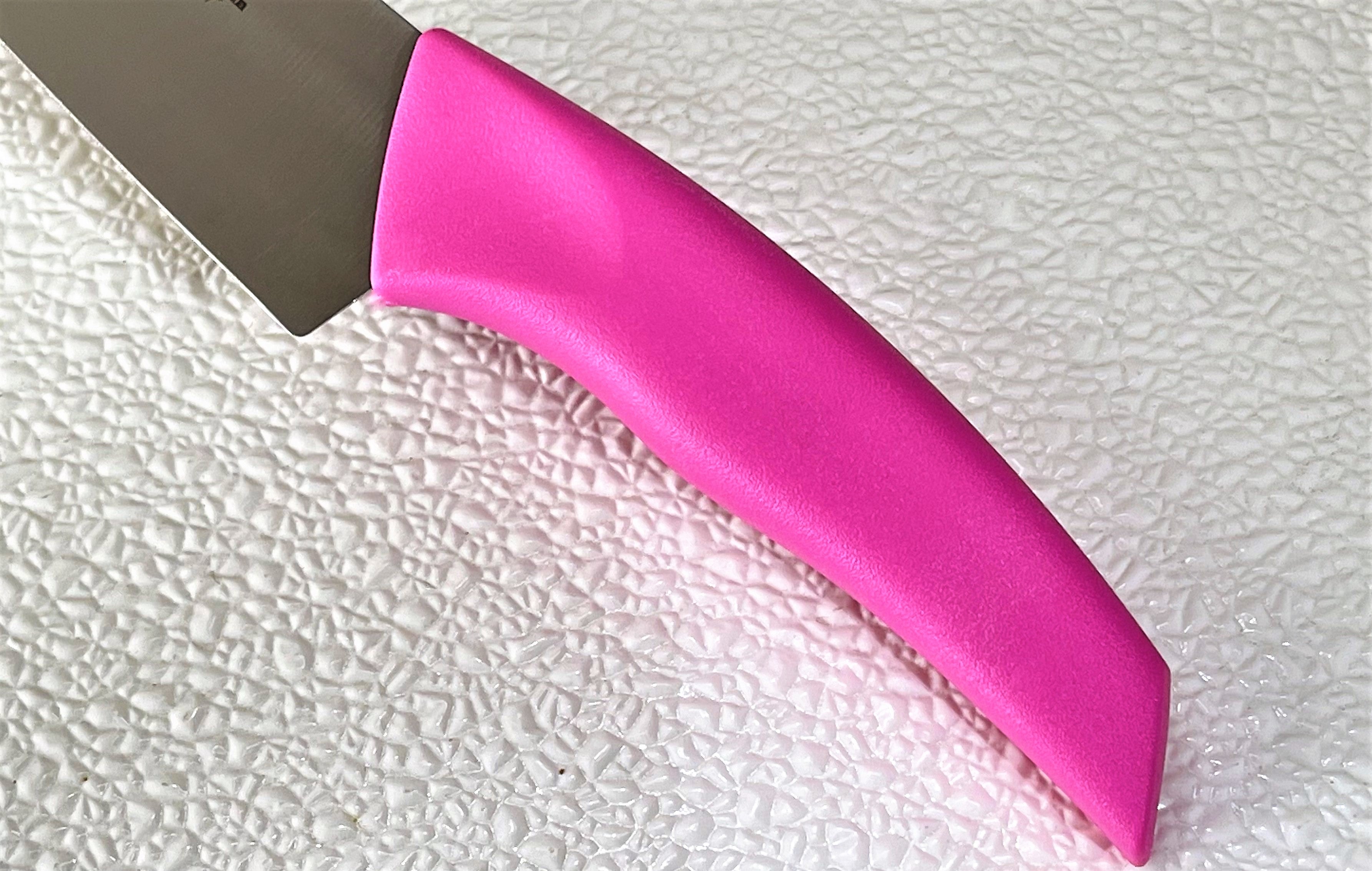 Ergo Chef's Knife in Pink handle-3