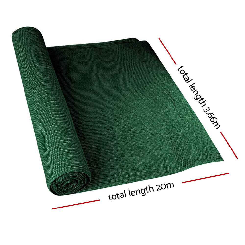 NNEDSZ 50% Sun Shade Cloth Shadecloth Sail Roll Mesh 3.66x20m 100gsm Green-1